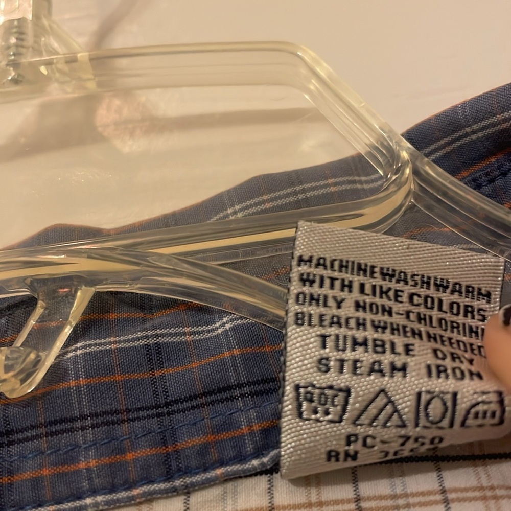 Izod Men’s short sleeve be blue button down shirt - size Medium - Picture 5 of 5